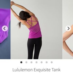 Lululemon Exquisite Mesh Tank Top Ultra Violet